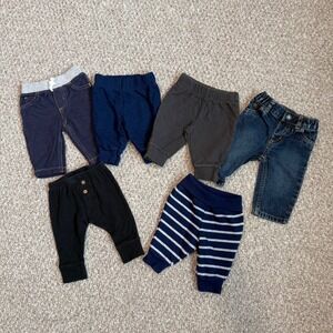 Carter's Baby Boy Pants Bundle Size‎ 3 Months Denim Knit Joggers Casual